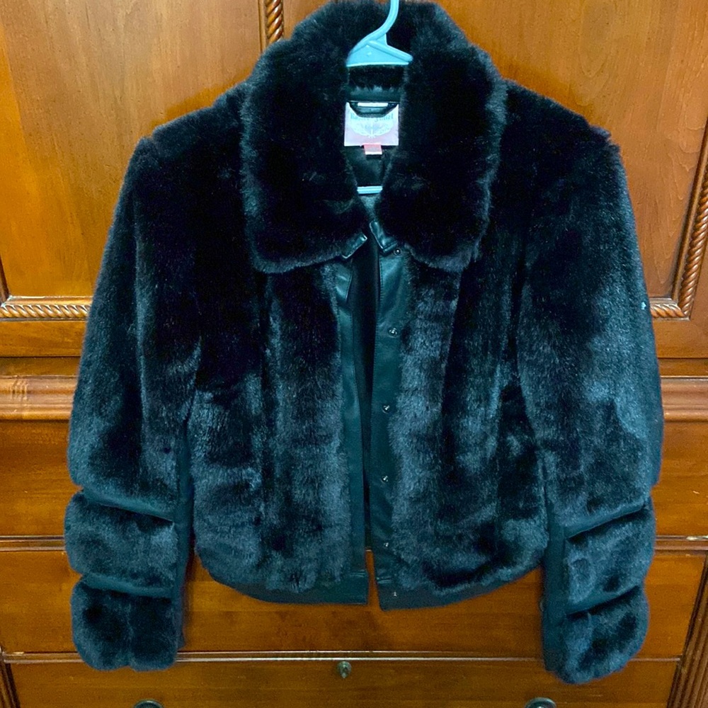 Romeo and Juliet faux fur bobber jacket